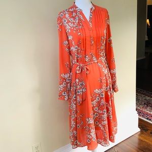 NANETTE LEPORE DRESS Blush Orange Floral Print